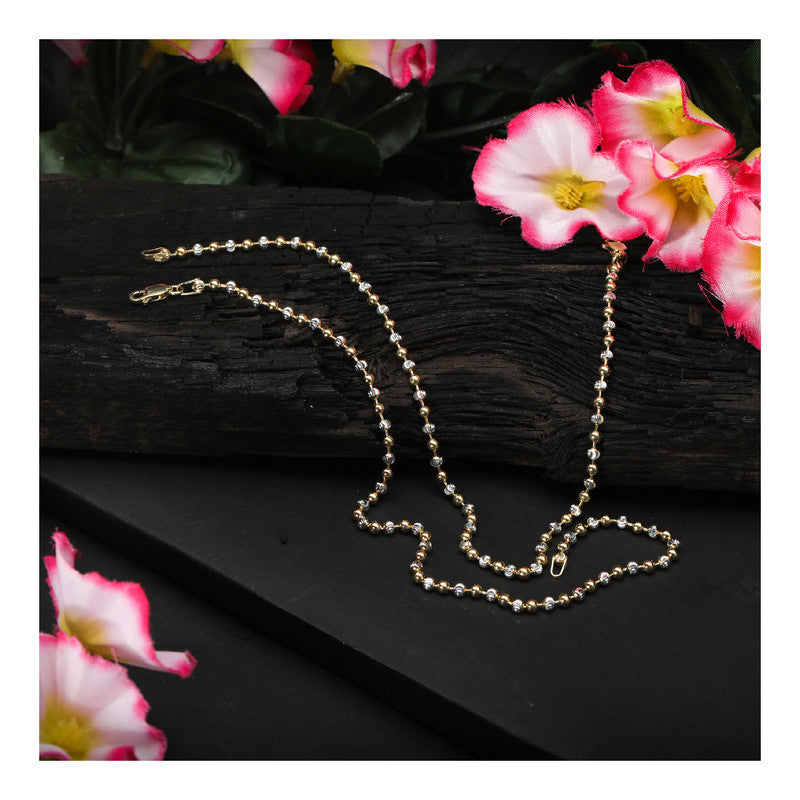 JSAJ Silver 925 Sterling Silver TWO TONE BALL Anklet for Womens Girls handmade Anklet Payal