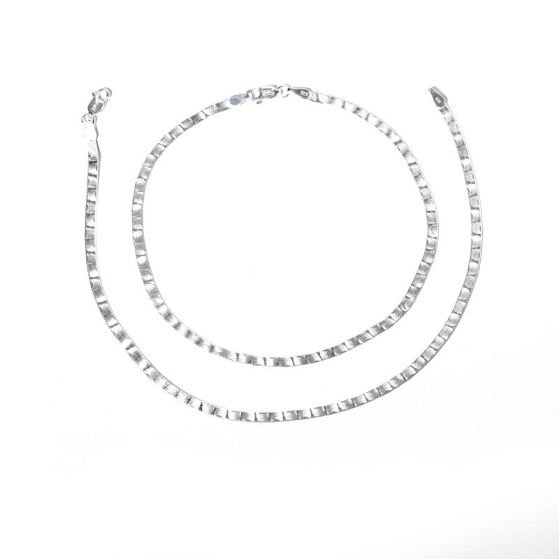 JSAJ Silver 925 Sterling Silver FLAT CHAIN Anklet for Womens Girls handmade Anklet Payal