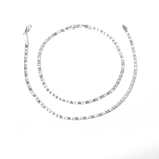 JSAJ Silver 925 Sterling Silver FLAT CHAIN Anklet for Womens Girls handmade Anklet Payal