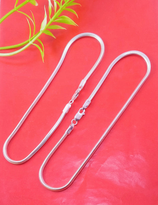 JSAJ 925 STERLING SILVER FLEXIBLE SNAKE CHAIN ANKLET FOR GIRLS AND WOMENS