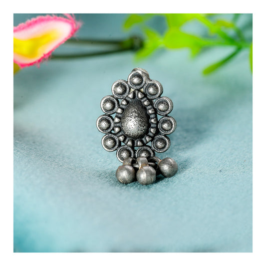 SILVER NOSE PIN WIRE NOSE PIN STERLING SILVER 925 SILVER OXIDIZED NOSE PIN FOR GIRLS AND WOMENS
