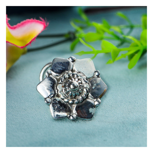 SILVER NOSE PIN WIRE NOSE PIN STERLING SILVER 925 SILVER OXIDIZED NOSE PIN FOR GIRLS AND WOMENS