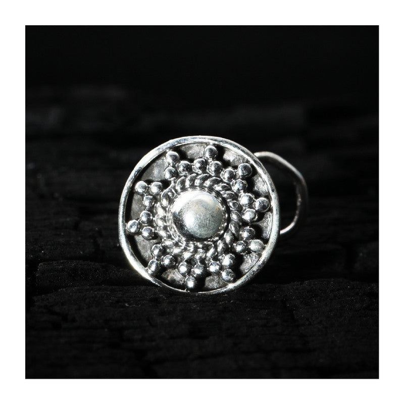 SILVER NOSE PIN WIRE NOSE PIN STERLING SILVER 925 SILVER OXIDIZED NOSE PIN FOR GIRLS AND WOMENS