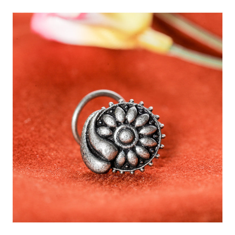 SILVER NOSE PIN WIRE NOSE PIN STERLING SILVER 925 SILVER OXIDIZED NOSE PIN FOR GIRLS AND WOMENS