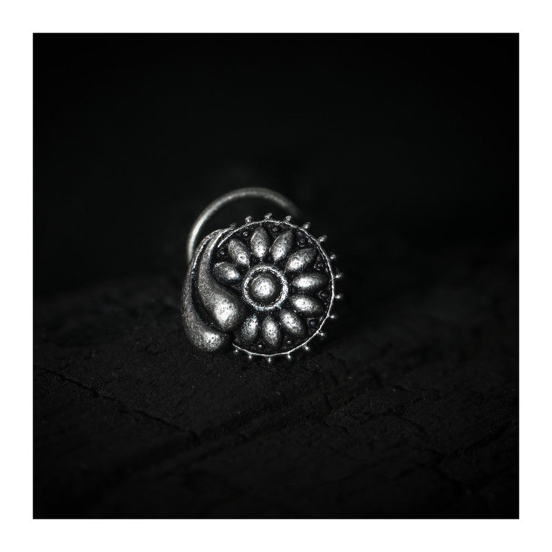 SILVER NOSE PIN WIRE NOSE PIN STERLING SILVER 925 SILVER OXIDIZED NOSE PIN FOR GIRLS AND WOMENS