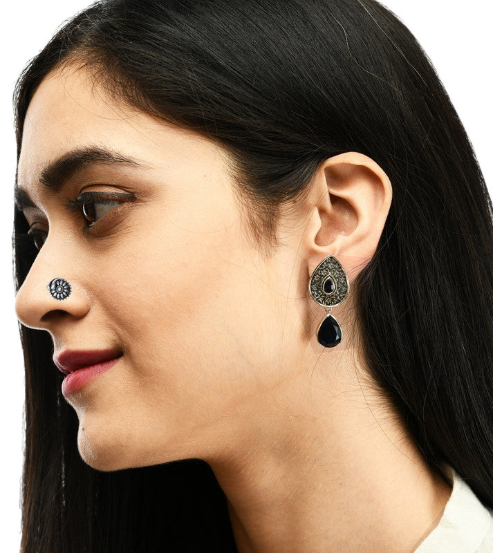 SILVER NOSE PIN WIRE NOSE PIN STERLING SILVER 925 SILVER OXIDIZED NOSE PIN FOR GIRLS AND WOMENS