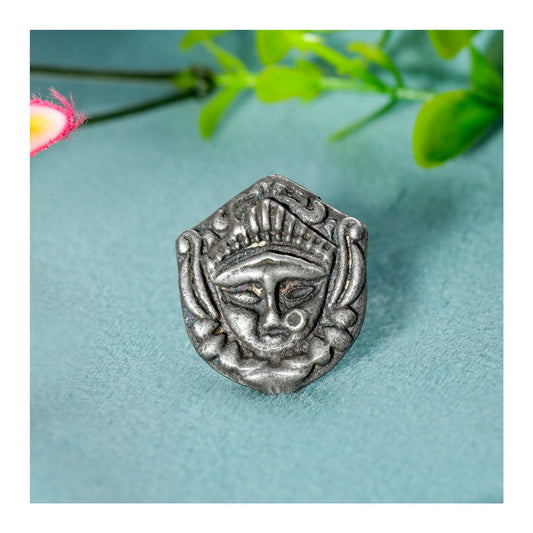 SILVER NOSE PIN KALI MATA WIRE NOSE PIN STERLING SILVER 925 SILVER OXIDIZED NOSE PIN FOR GIRLS AND WOMENS