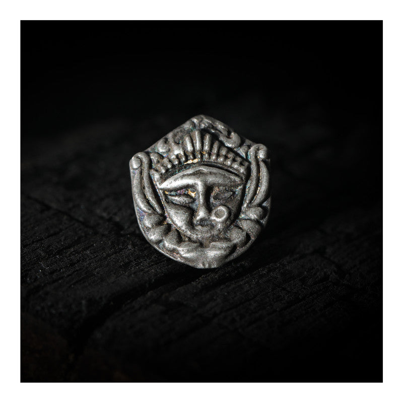 SILVER NOSE PIN KALI MATA WIRE NOSE PIN STERLING SILVER 925 SILVER OXIDIZED NOSE PIN FOR GIRLS AND WOMENS