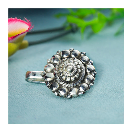 SILVER NOSE PIN CLIP NOSE PIN STERLING SILVER 925 SILVER OXIDIZED NOSE PIN FOR GIRLS AND WOMENS