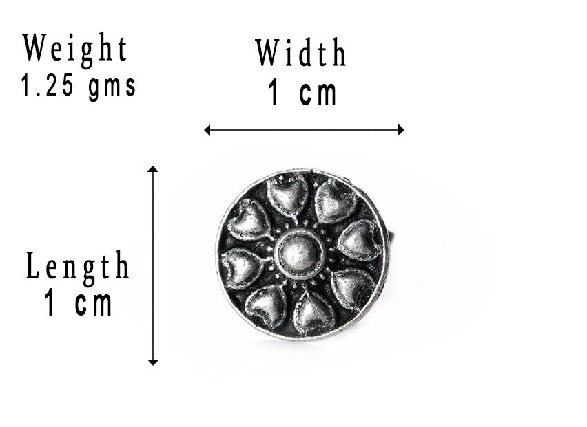 SILVER NOSE PIN WIRE NOSE PIN STERLING SILVER 925 SILVER OXIDIZED NOSE PIN FOR GIRLS AND WOMENS