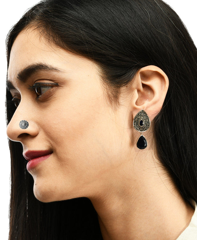 SILVER NOSE PIN WIRE NOSE PIN STERLING SILVER 925 SILVER OXIDIZED NOSE PIN FOR GIRLS AND WOMENS