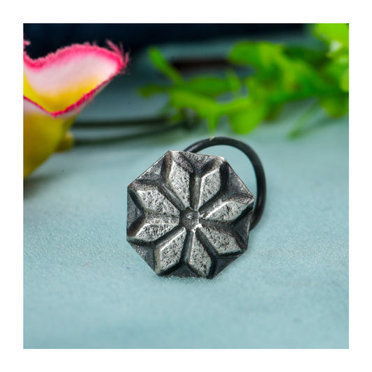 SILVER NOSE PIN WIRE NOSE PIN STERLING SILVER 925 SILVER OXIDIZED NOSE PIN FOR GIRLS AND WOMENS