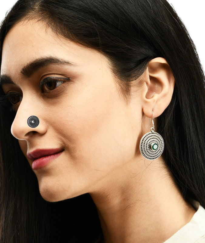 SILVER NOSE PIN WIRE NOSE PIN STERLING SILVER 925 SILVER OXIDIZED NOSE PIN FOR GIRLS AND WOMENS