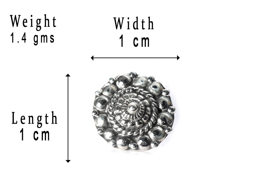 SILVER NOSE PIN WIRE NOSE PIN STERLING SILVER 925 SILVER OXIDIZED NOSE PIN FOR GIRLS AND WOMENS