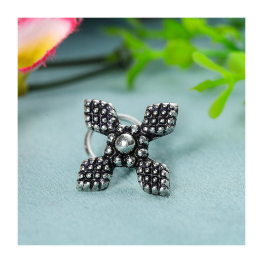 SILVER NOSE PIN WIRE NOSE PIN STERLING SILVER 925 SILVER OXIDIZED NOSE PIN FOR GIRLS AND WOMENS
