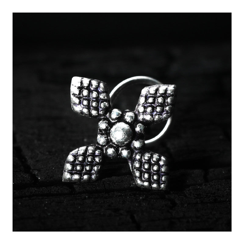 SILVER NOSE PIN WIRE NOSE PIN STERLING SILVER 925 SILVER OXIDIZED NOSE PIN FOR GIRLS AND WOMENS