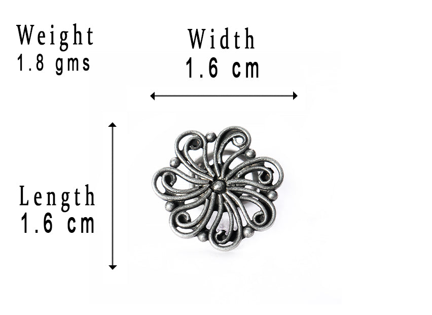 SILVER NOSE PIN WIRE NOSE PIN STERLING SILVER 925 SILVER OXIDIZED NOSE PIN FOR GIRLS AND WOMENS