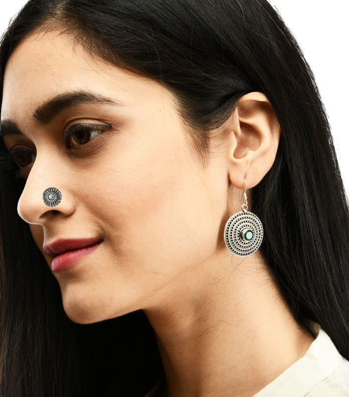 SILVER NOSE PIN WIRE NOSE PIN STERLING SILVER 925 SILVER OXIDIZED NOSE PIN FOR GIRLS AND WOMENS