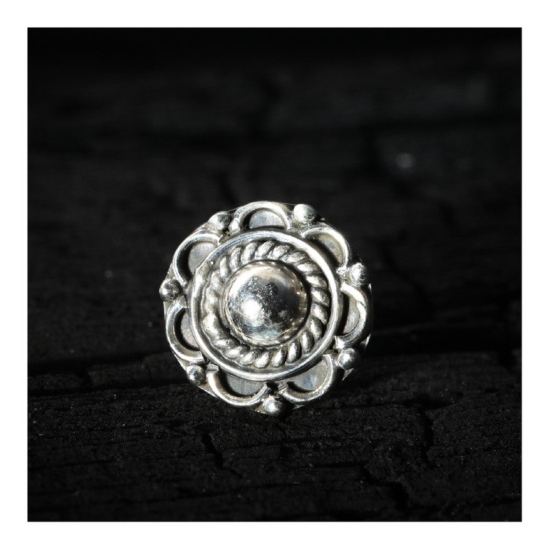 SILVER NOSE PIN WIRE NOSE PIN STERLING SILVER 925 SILVER OXIDIZED NOSE PIN FOR GIRLS AND WOMENS