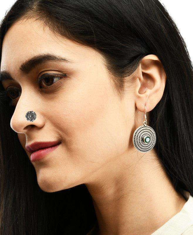SILVER NOSE PIN WIRE NOSE PIN STERLING SILVER 925 SILVER OXIDIZED NOSE PIN FOR GIRLS AND WOMENS