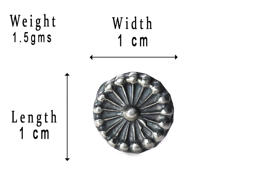SILVER NOSE PIN WIRE NOSE PIN STERLING SILVER 925 SILVER OXIDIZED NOSE PIN FOR GIRLS AND WOMENS