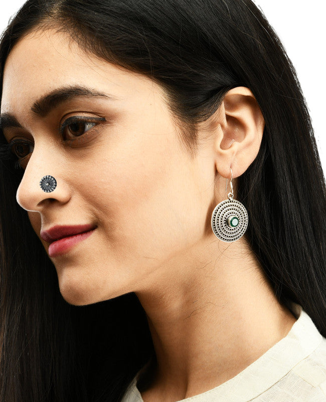 SILVER NOSE PIN WIRE NOSE PIN STERLING SILVER 925 SILVER OXIDIZED NOSE PIN FOR GIRLS AND WOMENS