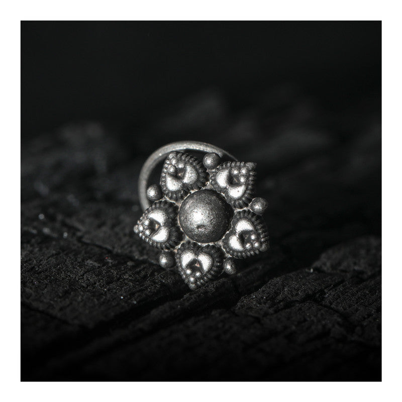 SILVER NOSE PIN WIRE NOSE PIN STERLING SILVER 925 SILVER OXIDIZED NOSE PIN FOR GIRLS AND WOMENS