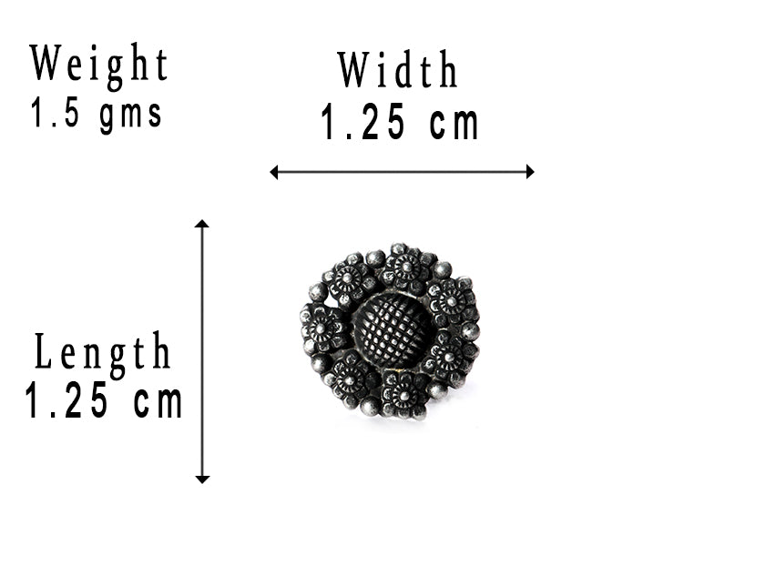 SILVER NOSE PIN WIRE NOSE PIN STERLING SILVER 925 SILVER OXIDIZED NOSE PIN FOR GIRLS AND WOMENS