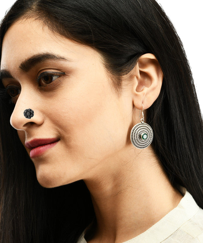 SILVER NOSE PIN WIRE NOSE PIN STERLING SILVER 925 SILVER OXIDIZED NOSE PIN FOR GIRLS AND WOMENS
