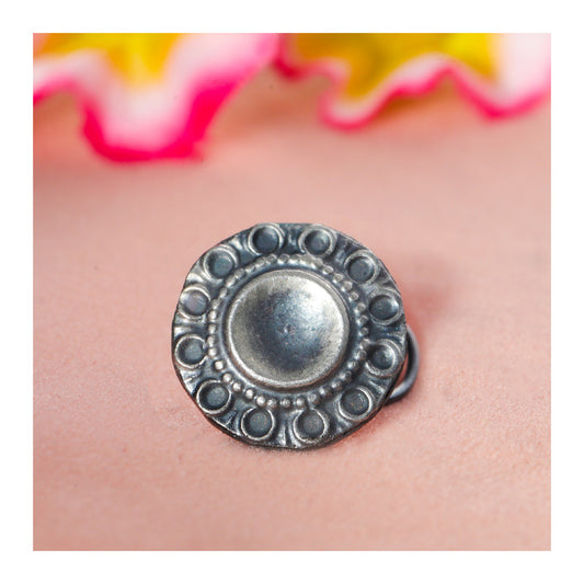 SILVER NOSE PIN WIRE NOSE PIN STERLING SILVER 925 SILVER OXIDIZED NOSE PIN FOR GIRLS AND WOMENS