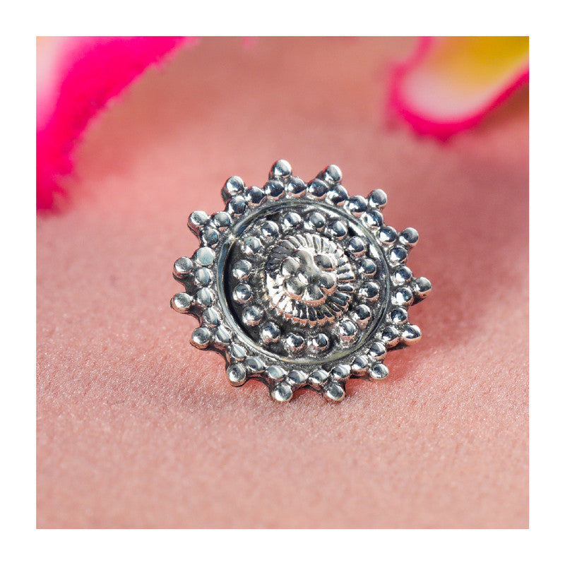 SILVER NOSE PIN WIRE NOSE PIN STERLING SILVER 925 SILVER OXIDIZED NOSE PIN FOR GIRLS AND WOMENS