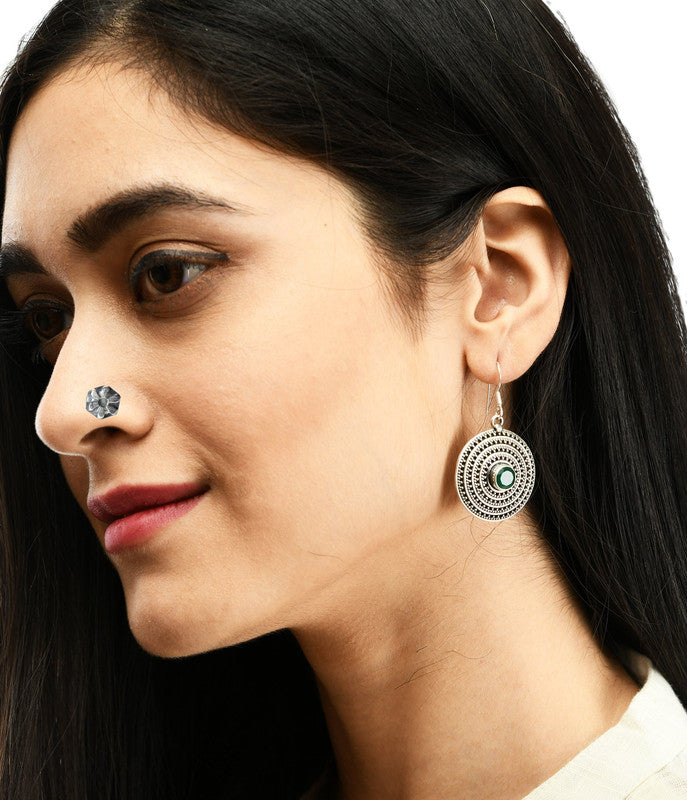 SILVER NOSE PIN WIRE NOSE PIN STERLING SILVER 925 SILVER OXIDIZED NOSE PIN FOR GIRLS AND WOMENS