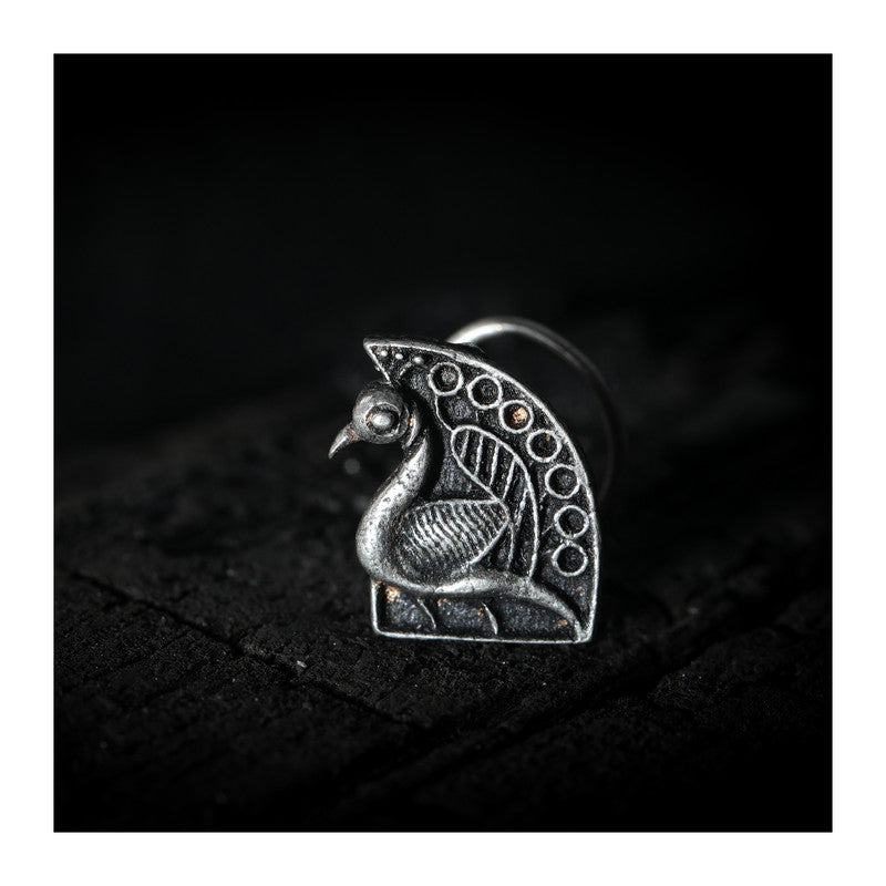 SILVER NOSE PIN WIRE NOSE PIN STERLING SILVER 925 SILVER OXIDIZED NOSE PIN FOR GIRLS AND WOMENS