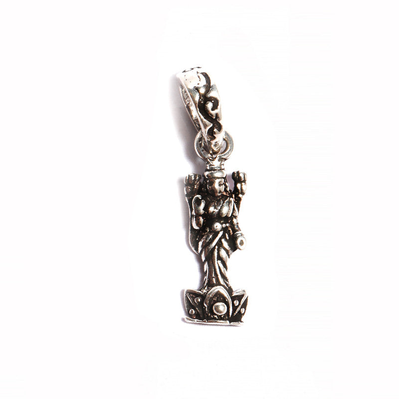JSAJ Silver 925 Sterling Silver GOD PENDENT LOCKET LAXMI JI UNISEX PENDENT for Good Health and Wealth