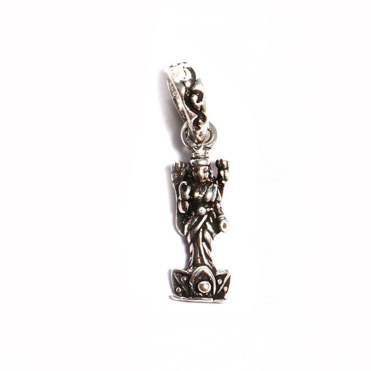JSAJ Silver 925 Sterling Silver GOD PENDENT LOCKET LAXMI JI UNISEX PENDENT for Good Health and Wealth