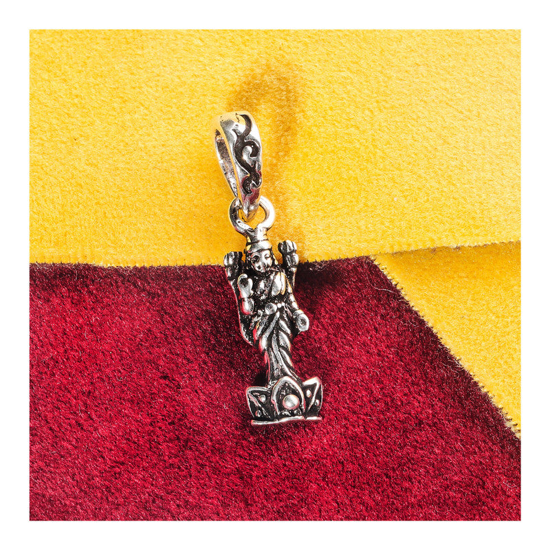 JSAJ Silver 925 Sterling Silver GOD PENDENT LOCKET LAXMI JI UNISEX PENDENT for Good Health and Wealth