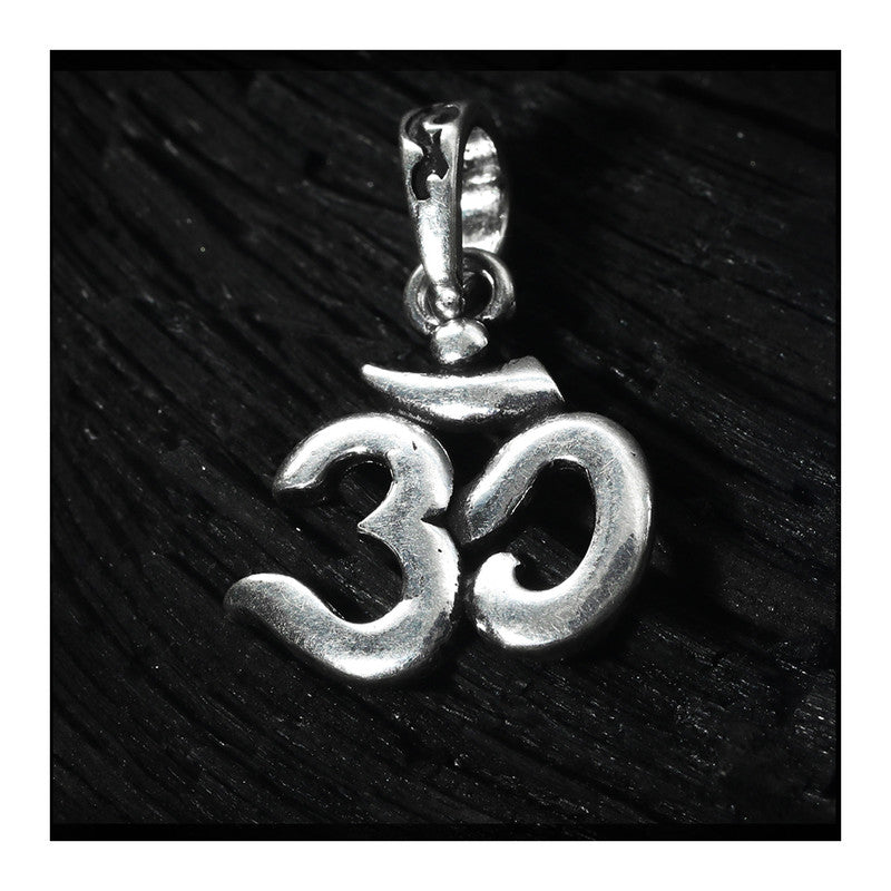 JSAJ Silver 925 Sterling Silver OM PENDENT LOCKET OM IN SMALL SIZE UNISEX PENDENT for Good Health and Wealth