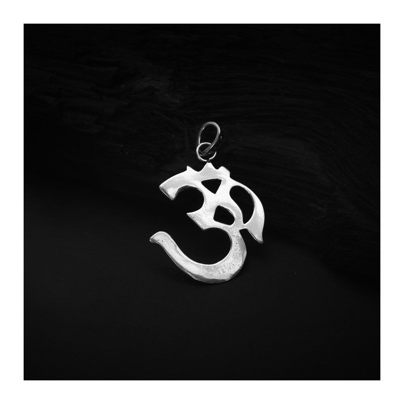 JSAJ Silver 925 Sterling Silver OM PENDENT LOCKET OM IN MEDIUM SIZE UNISEX PENDENT LOCKET for Good Health and Wealth