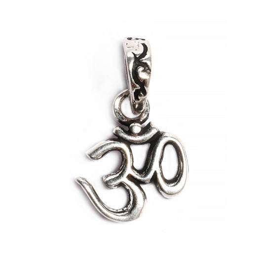 JSAJ Silver 925 Sterling Silver OM PENDENT LOCKET OM IN SMALL SIZE UNISEX PENDENT LOCKET for Good Health and Wealth