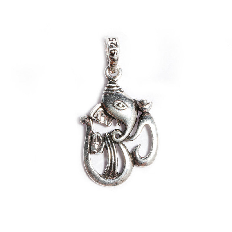 JSAJ Silver 925 Sterling Silver GOD PENDENT LOCKET GANESH JI GANPATI JI BAPA MORIYA IN MEDIUM SIZE UNISEX PENDENT for Good Health and Wealth