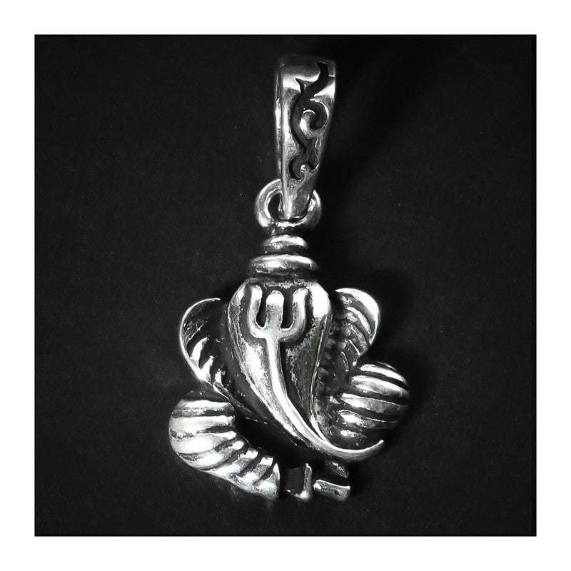 JSAJ Silver 925 Sterling Silver GOD PENDENT LOCKET GANESH JI GANPATI JI BAPA MORIYA IN SMALL SIZE UNISEX PENDENT for Good Health and Wealth
