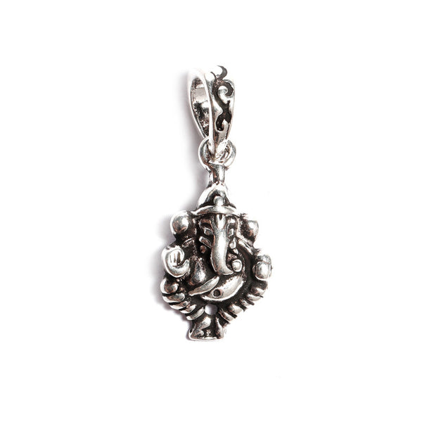 JSAJ Silver 925 Sterling Silver GOD PENDENT LOCKETGANESH JI GANPATI JI BAPA MORIYA IN SMALL SIZE UNISEX PENDENT for Good Health and Wealth
