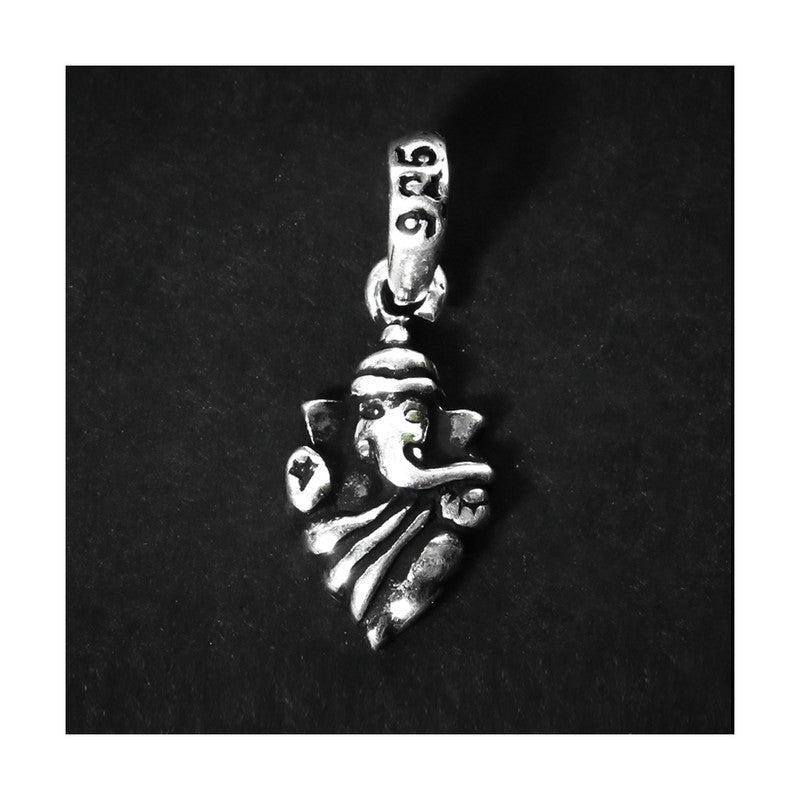 JSAJ Silver 925 Sterling Silver GOD PENDENT LOCKETGANESH JI GANPATI JI BAPA MORIYA IN SMALL SIZE UNISEX PENDENT for Good Health and Wealth