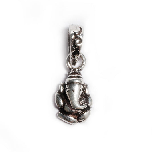 JSAJ Silver 925 Sterling Silver GOD PENDENT LOCKET GANESH JI GANPATI JI BAPA MORIYA IN SMALL SIZE UNISEX PENDENT for Good Health and Wealth