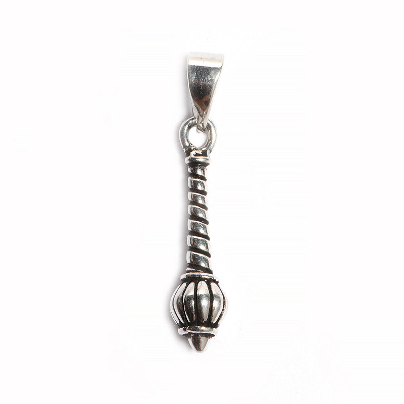 JSAJ Silver5 925 Sterling Silver Lord Hanuman GADA IN MEDIUM SIZE UNISEX PENDENT GOD PENDENT LOCKET