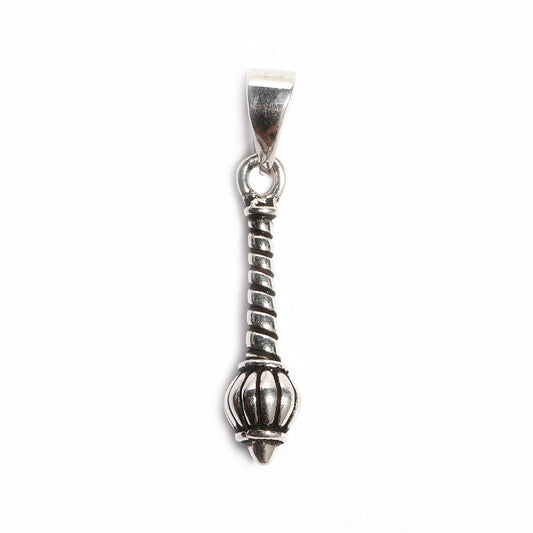 JSAJ Silver5 925 Sterling Silver Lord Hanuman GADA IN MEDIUM SIZE UNISEX PENDENT GOD PENDENT LOCKET
