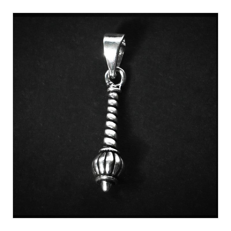 JSAJ Silver5 925 Sterling Silver Lord Hanuman GADA IN MEDIUM SIZE UNISEX PENDENT GOD PENDENT LOCKET