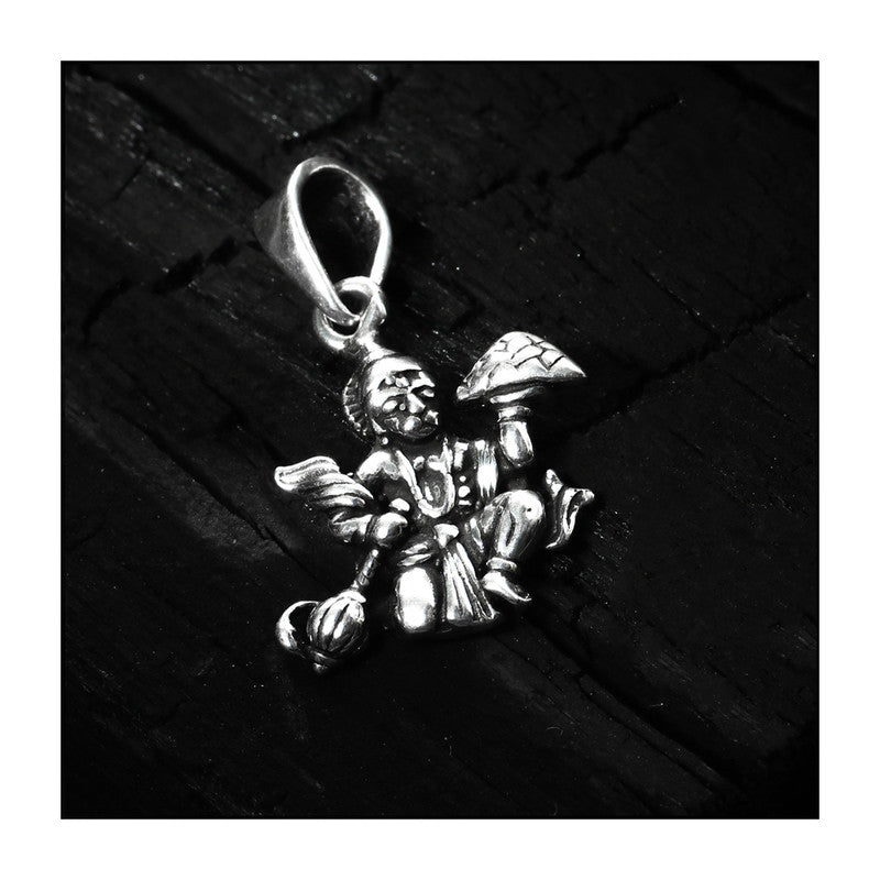 JSAJ 925 Sterling silver Hanuman ji Pendant Maruti in medium size God Pendant Lord Bajrangi Bali locket for Good Health and Wealth