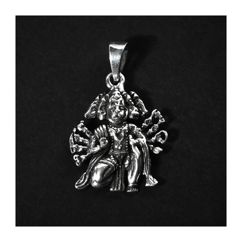 JSAJ Silver 925 Sterling Silver GOD PENDENT LOCKET PANCH MUKHI HANUMAN JI PENDANT IN MEDIUM SIZE UNISEX PENDENT