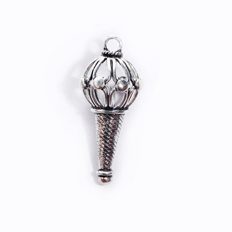 JSAJ Silver 925 Sterling Silver GOD PENDENT LOCKET LORD HANUMAN JI GADA IN UNIQUE STYLE IN BIG SIZE UNISEX PENDENT
